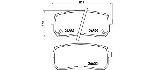 BREMBO P 30 035 Комплект гальмівних колодок,