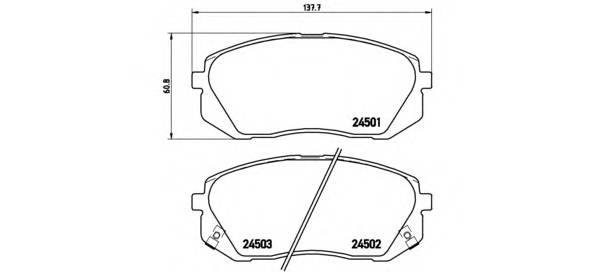 BREMBO P 30 039 Комплект тормозных колодок,