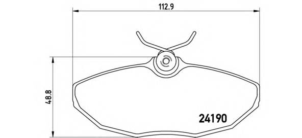 BREMBO P 36 015 Комплект гальмівних колодок,