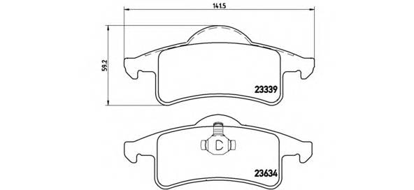 BREMBO P 37 006 Комплект гальмівних колодок,