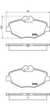 BREMBO P 50 049 Комплект гальмівних колодок,