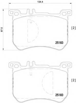 BREMBO P 50 111 Комплект тормозных колодок,