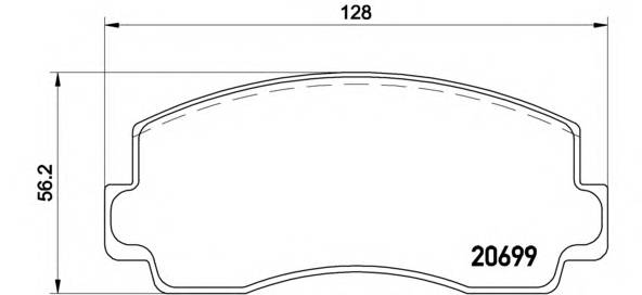 BREMBO P 54 002 Комплект гальмівних колодок,