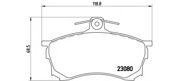 BREMBO P 54 021 Комплект тормозных колодок,