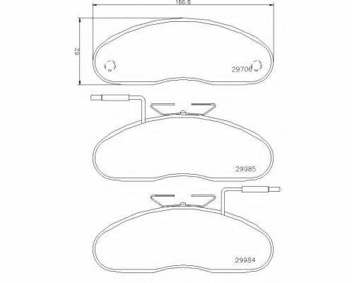 BREMBO P 56 019 Комплект гальмівних колодок,