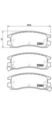 BREMBO P 59 027 Комплект гальмівних колодок,