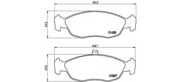 BREMBO P 61 051 Комплект гальмівних колодок,