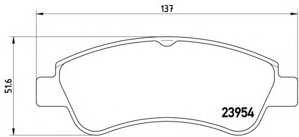 BREMBO P 61 066 Комплект гальмівних колодок,