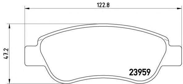 BREMBO P 61 081 Комплект тормозных колодок,