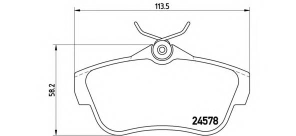 BREMBO P 61 095 Комплект тормозных колодок,