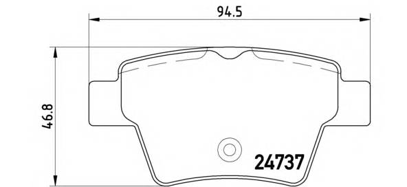 BREMBO P 61 100 Комплект тормозных колодок,