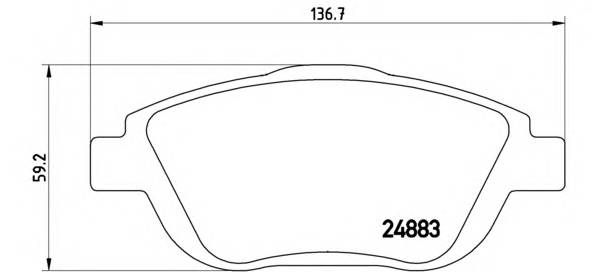 BREMBO P 61 103 Комплект гальмівних колодок,