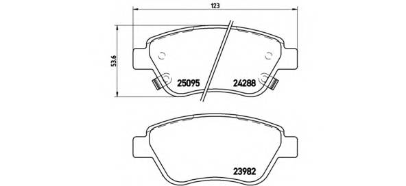 BREMBO P 66 001 Комплект тормозных колодок,