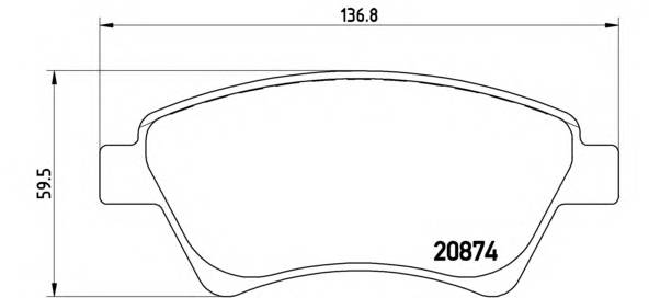 BREMBO P 68 034 Комплект гальмівних колодок,