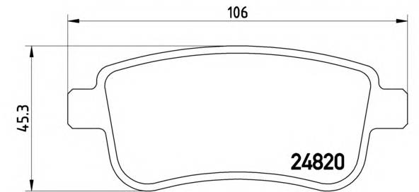 BREMBO P 68 041 Комплект гальмівних колодок,