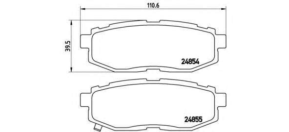 BREMBO P 78 018 Комплект гальмівних колодок,