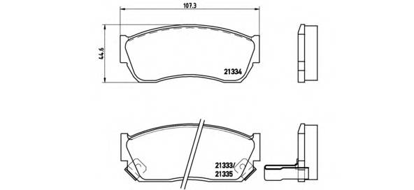 BREMBO P 79 005 Комплект тормозных колодок,