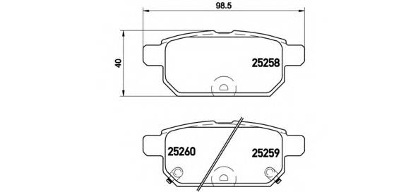 BREMBO P 79 029 Комплект гальмівних колодок,