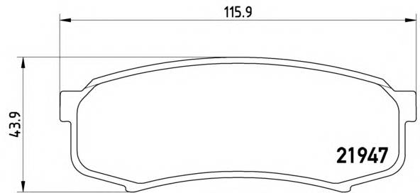 BREMBO P 83 024 Комплект гальмівних колодок,