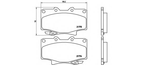 BREMBO P 83 025 Комплект гальмівних колодок,