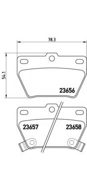 BREMBO P 83 057 Комплект тормозных колодок,