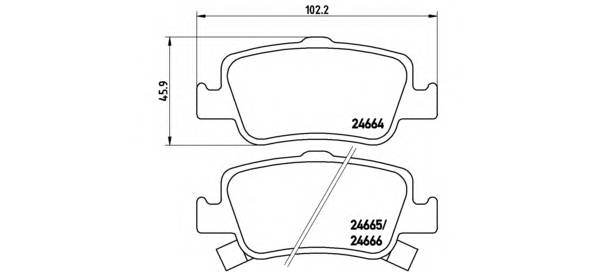 BREMBO P 83 080 Комплект гальмівних колодок,