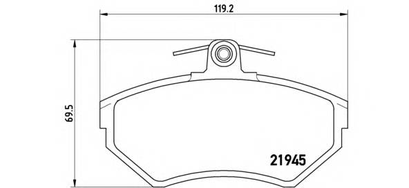 BREMBO P 85 032 Комплект тормозных колодок,