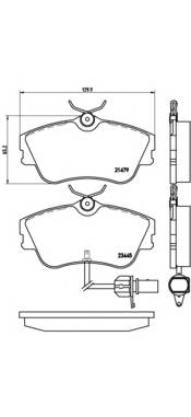 BREMBO P 85 050 Комплект гальмівних колодок,