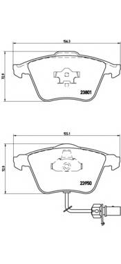 BREMBO P 85 097 Комплект гальмівних колодок,