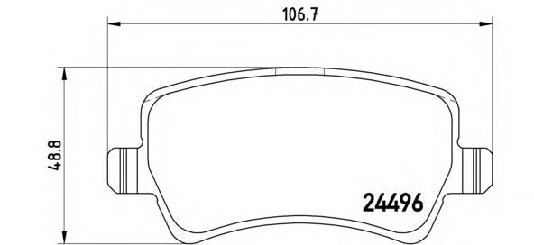 BREMBO P 86 021 Комплект тормозных колодок,