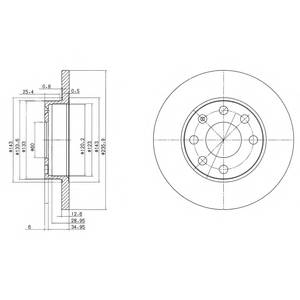 DELPHI BG2148 Гальмівний диск