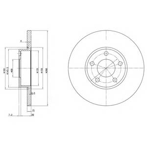 DELPHI BG2749 Тормозной диск