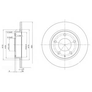 DELPHI BG2806 Тормозной диск