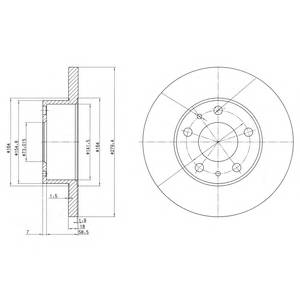 DELPHI BG2845 Тормозной диск