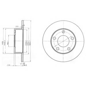 DELPHI BG3382 Тормозной диск