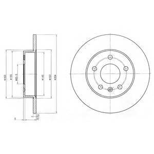 DELPHI BG3406 Тормозной диск