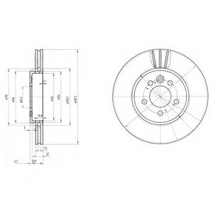 DELPHI BG3503 Тормозной диск