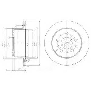 DELPHI BG3853 Тормозной диск