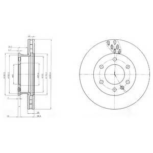 DELPHI BG4032 Тормозной диск