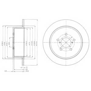 DELPHI BG4129 Гальмівний диск