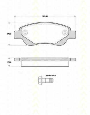 TRISCAN 8110 10548 Комплект гальмівних колодок,