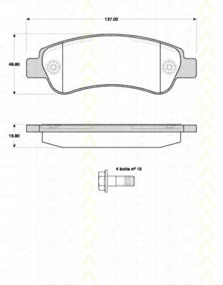 TRISCAN 8110 10563 Комплект гальмівних колодок,