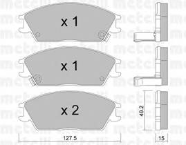 METELLI 22-0081-1 Комплект гальмівних колодок,