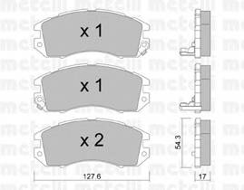 METELLI 22-0135-0 Комплект гальмівних колодок,