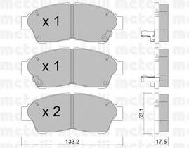 METELLI 22-0149-0 Комплект тормозных колодок,