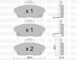 METELLI 22-0174-0 Комплект гальмівних колодок,