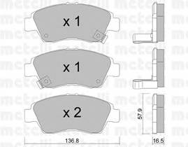 METELLI 22-0175-0 Комплект тормозных колодок,