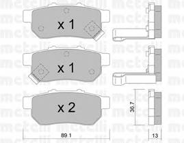 METELLI 22-0176-1 Комплект гальмівних колодок,