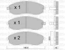 METELLI 22-0297-0 Комплект тормозных колодок,