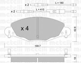 METELLI 22-0332-0 Комплект тормозных колодок,